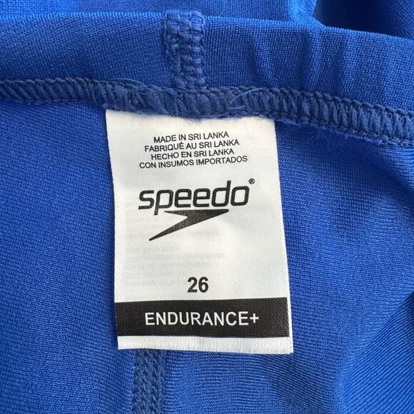 Speedo Endurance+ Youth Boys Blue Swim Jammer Swimsuit 26 - Picture 6 of 7